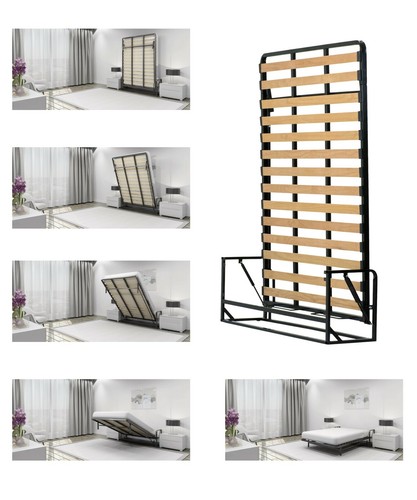Vertical wall bed folding - bed,