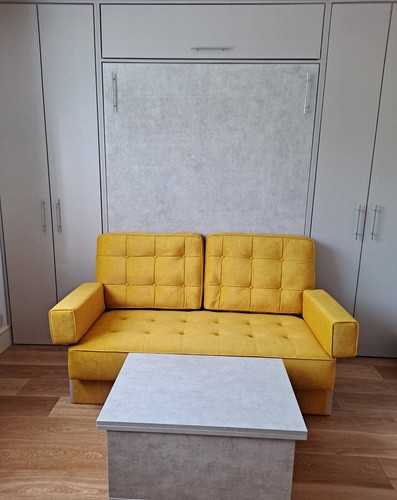 Wall bed with sofa - wall,