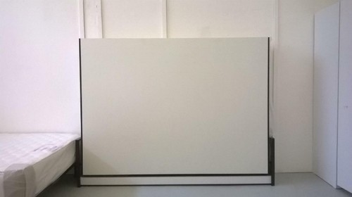 Horizontal panel wall bed - wall,