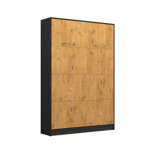 Basic murphy bed - murphy, black/oak-